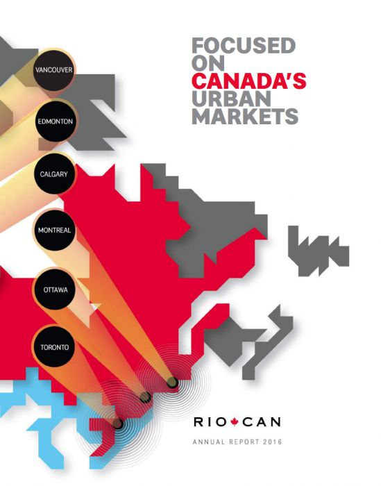 Riocan Annual Report Cover 2016